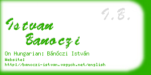 istvan banoczi business card