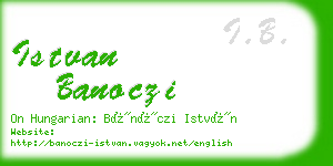 istvan banoczi business card